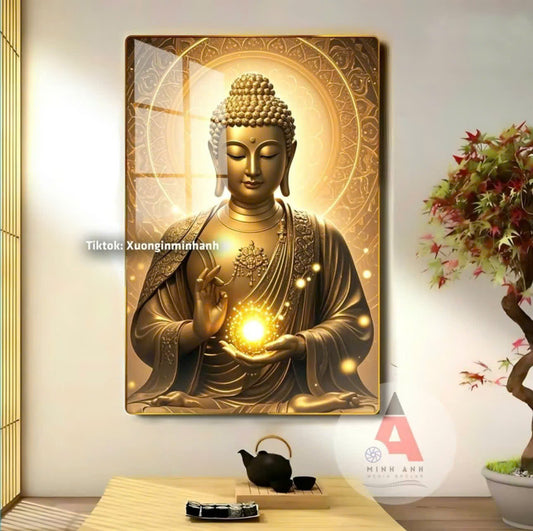 P13 - Tranh tráng gương Phật đồng