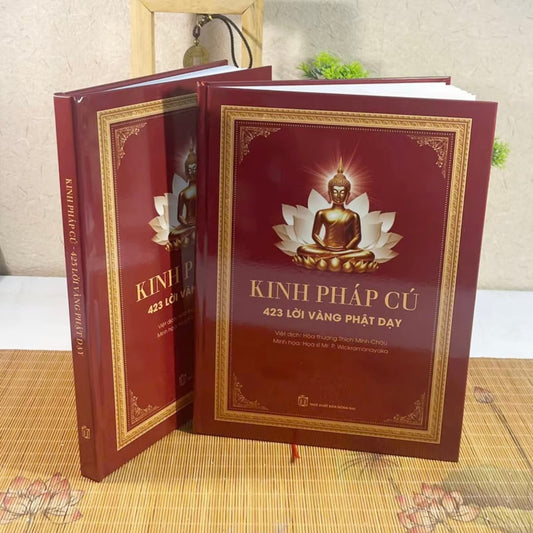 Sách Kinh Pháp Cú In Màu - 423 Lời Vàng Phật Dạy (Ấn Bản Bìa Cứng)