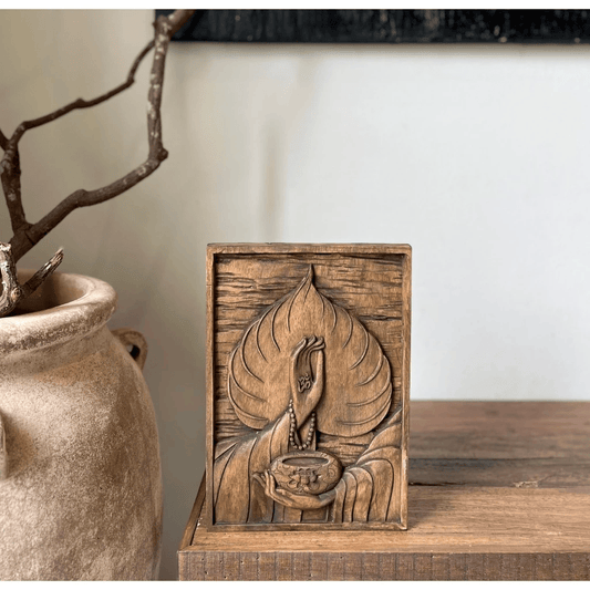 Tranh Gỗ An Lạc – Decor Treo Bàn/Phòng Thiền, Quà Tặng Ý Nghĩa