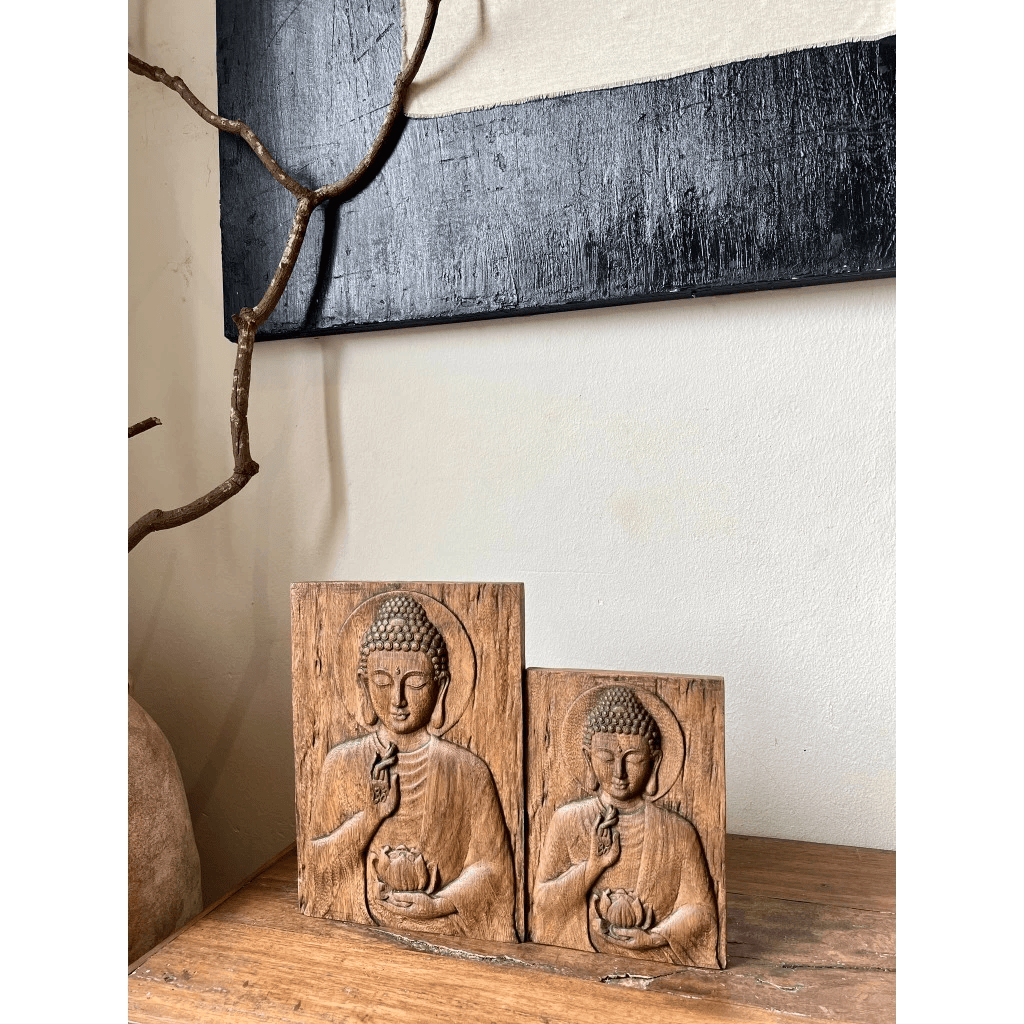Tranh Gá»— Diệu Tâm – Äức Pháºt Hiá»n Hòa, Tranh Decor Tâm Linh Treo Bà n/Phòng Thiá»n, Quà Tặng An Là nh