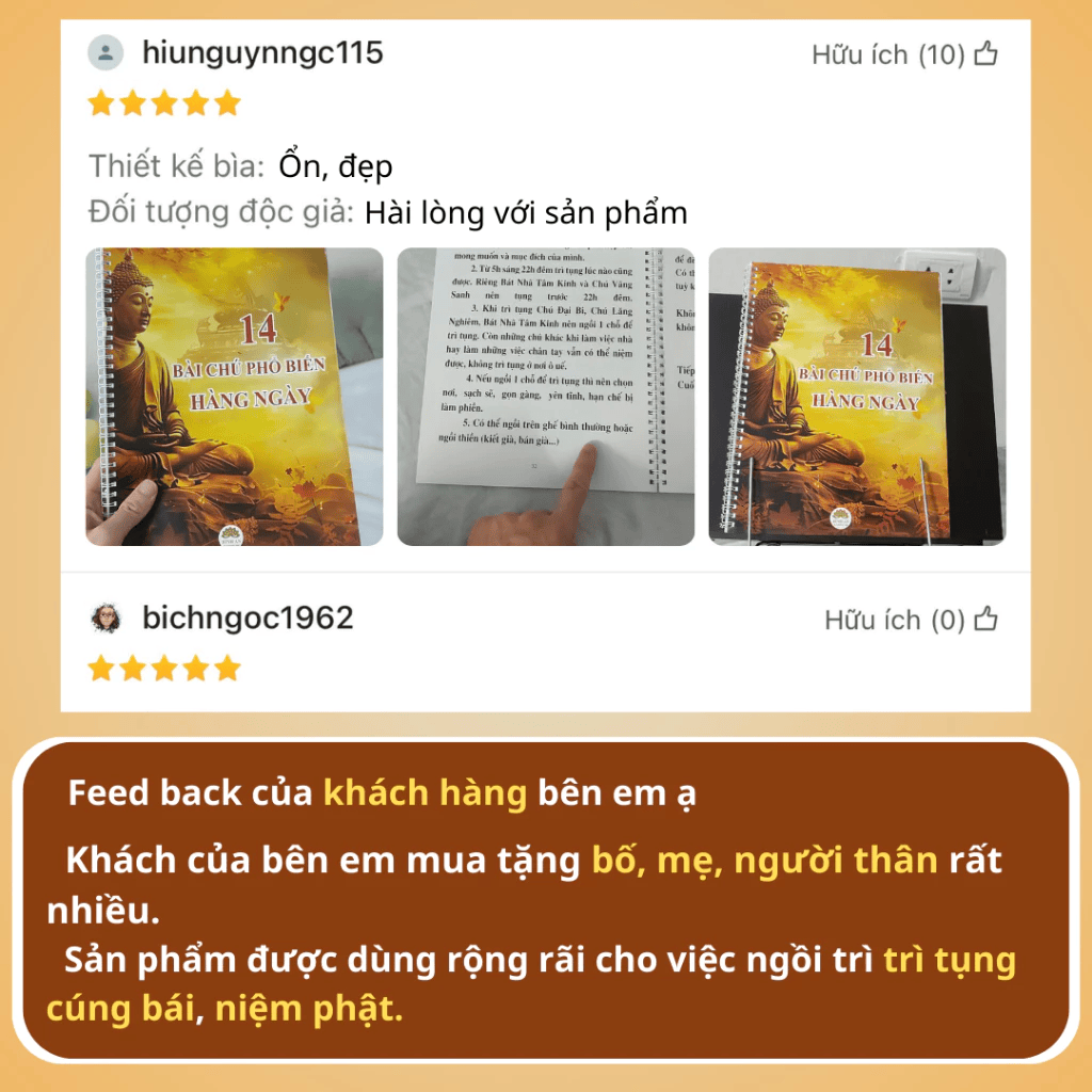 Bộ 2 Cuốn: Kinh Sám Cửu Huyển Thất Tổ + 14 Bài Chú Phổ Biến Hằng Ngày