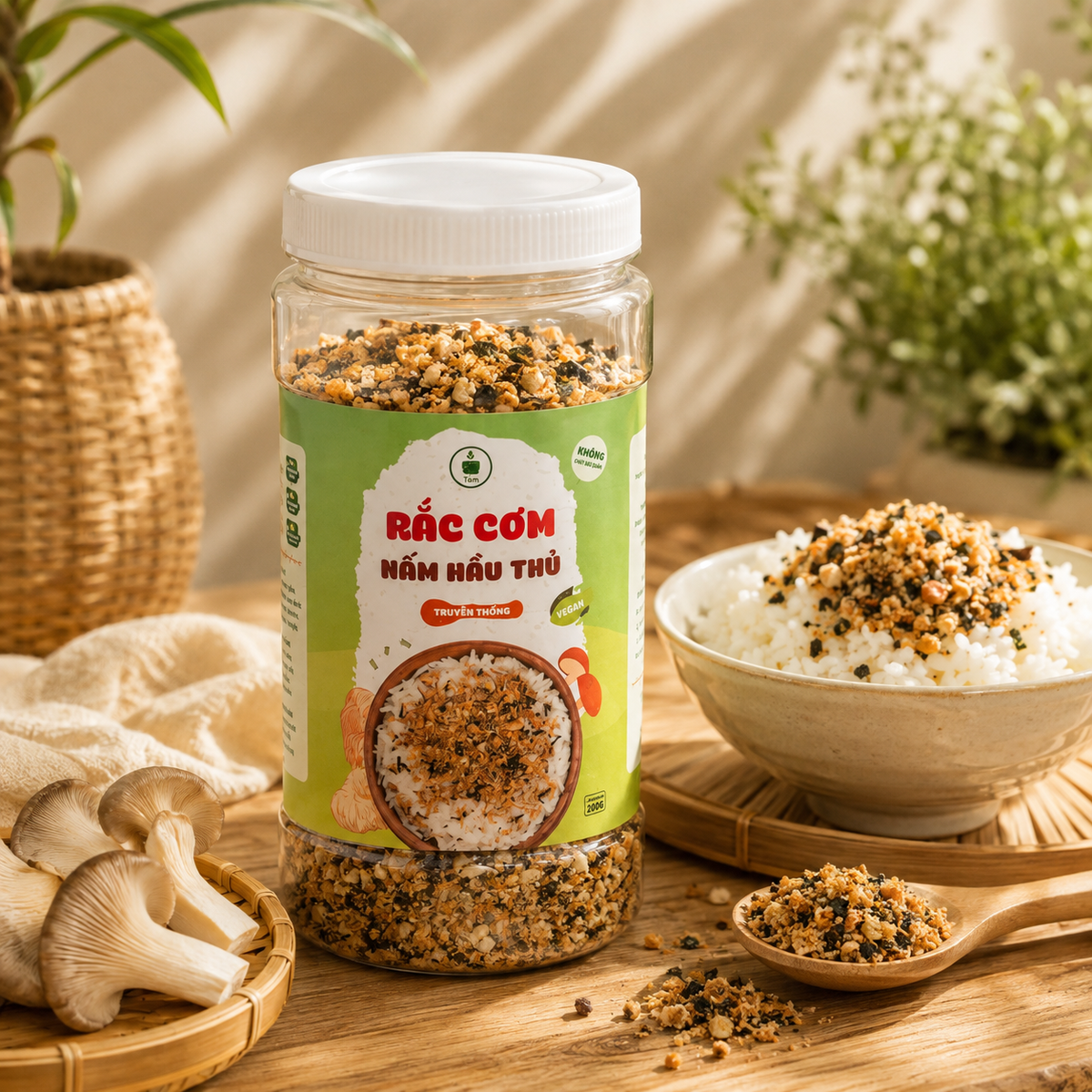Rắc Cơm Nấm Hầu Thủ - Gia vị chay rắc cơm - A05