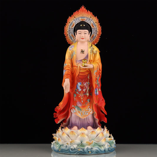 Bộ Tượng Tây Phương Tam Thánh, Thích Ca, Địa Tạng, Đại Thế Chí Bồ Tát - 16 inch