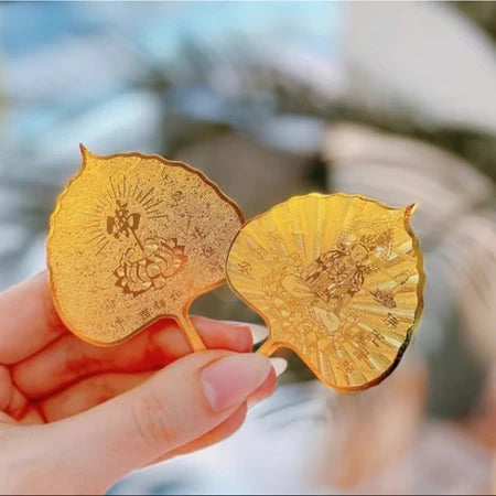 Lá bồ đề mạ vàng Cát Tường - May Mắn - Bình An