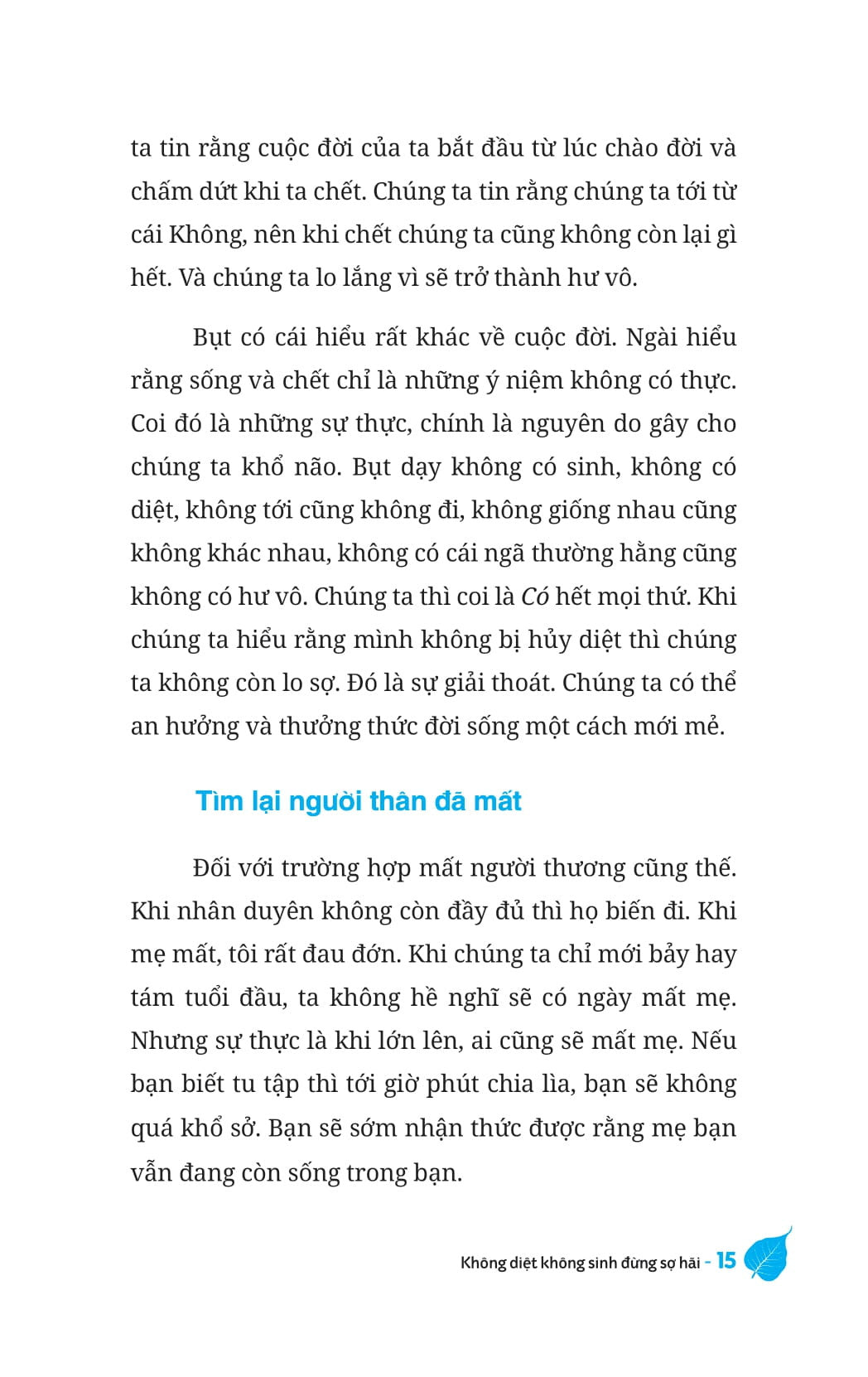 Không Diệt Không Sinh Đừng Sợ Hãi - Bìa Mềm
