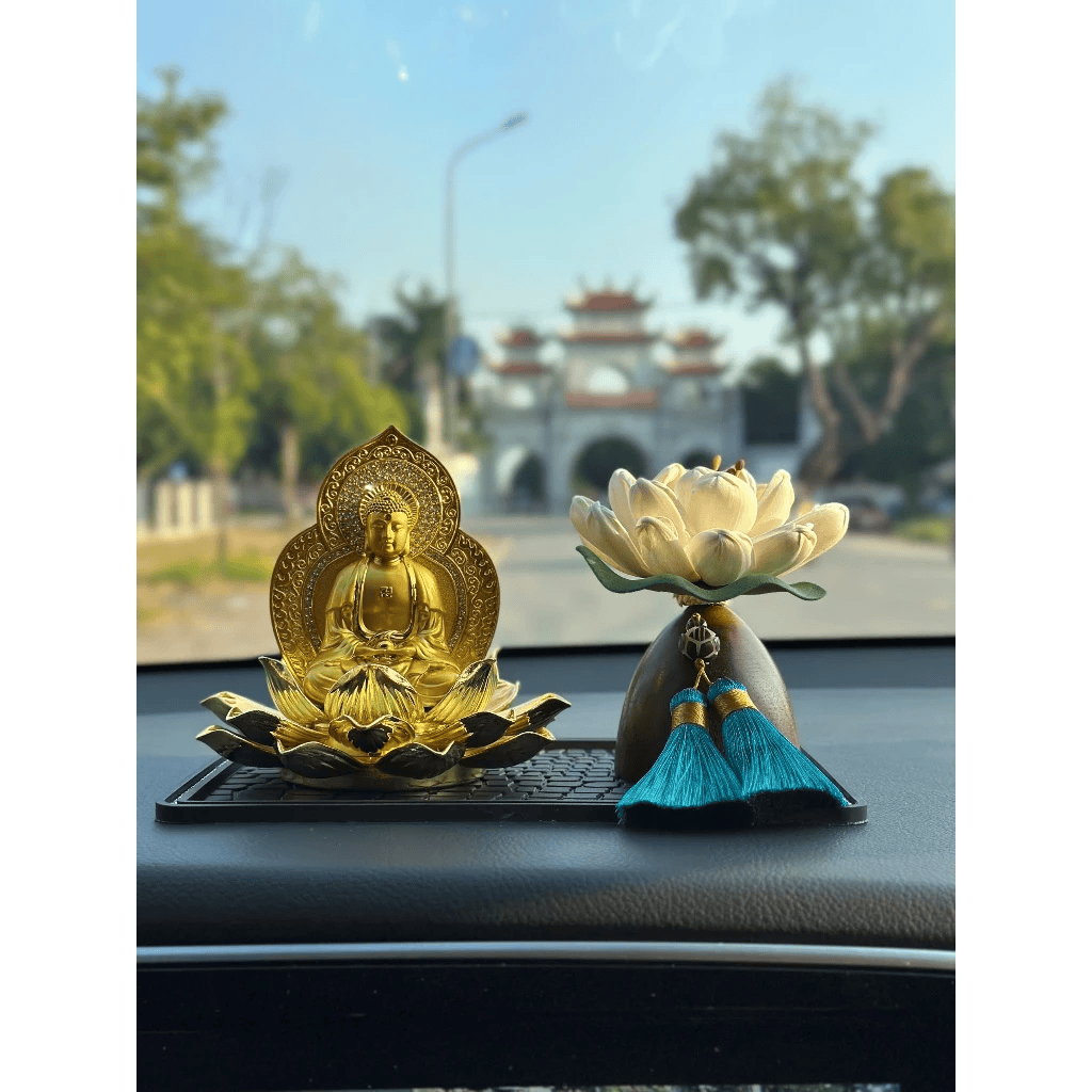 Tượng Phật Quan Âm, A Di Đà, Di Lặc, Đài Sen 2 Mặt, Cao Cấp, Sang Trọng