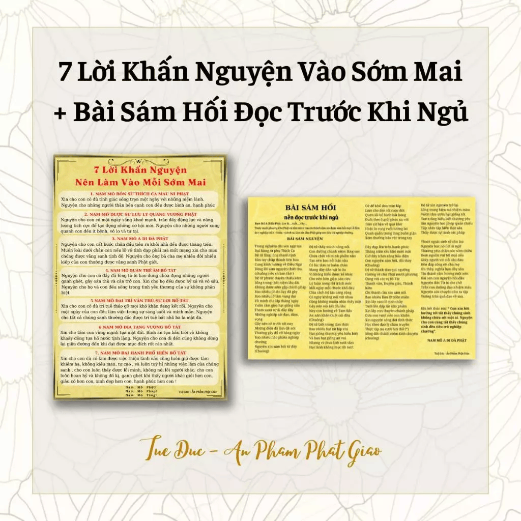 Tờ 7 Lời Khấn Nguyện Hằng Ngày + Bài Sám Hối