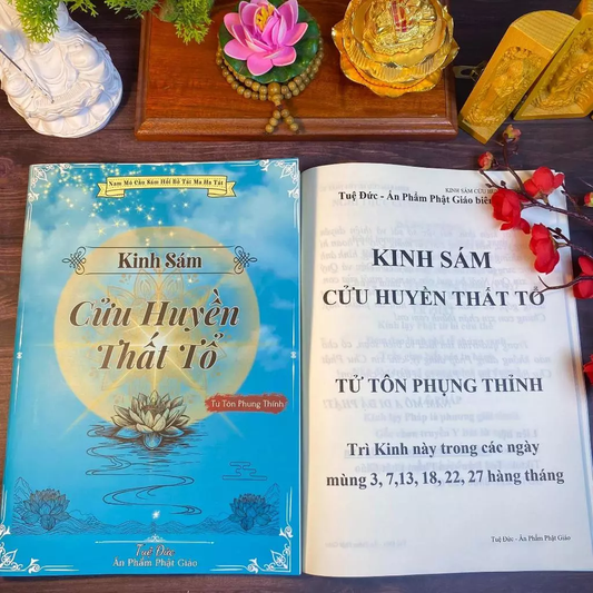 [Bìa mới] Kinh Sám Cửu Huyền Thất Tổ - Khổ A4 - Tặng Kèm Lời Khấn Nguyện Con Cái - Cha Mẹ