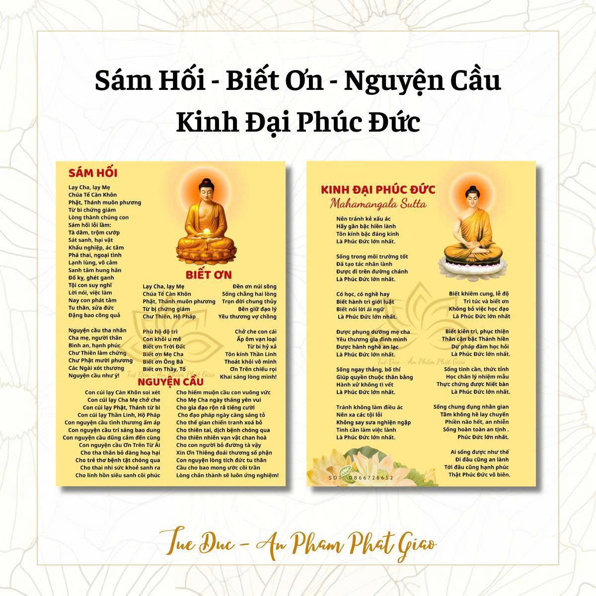 Sách 10 Bài Kinh Tụng Hàng Ngày Và Nghi Thức Sám Hối- BÌA CỨNG - Tặng Bài Sám Hối, Biết Ơn, Cầu Nguyện + Lá Bồ Đề