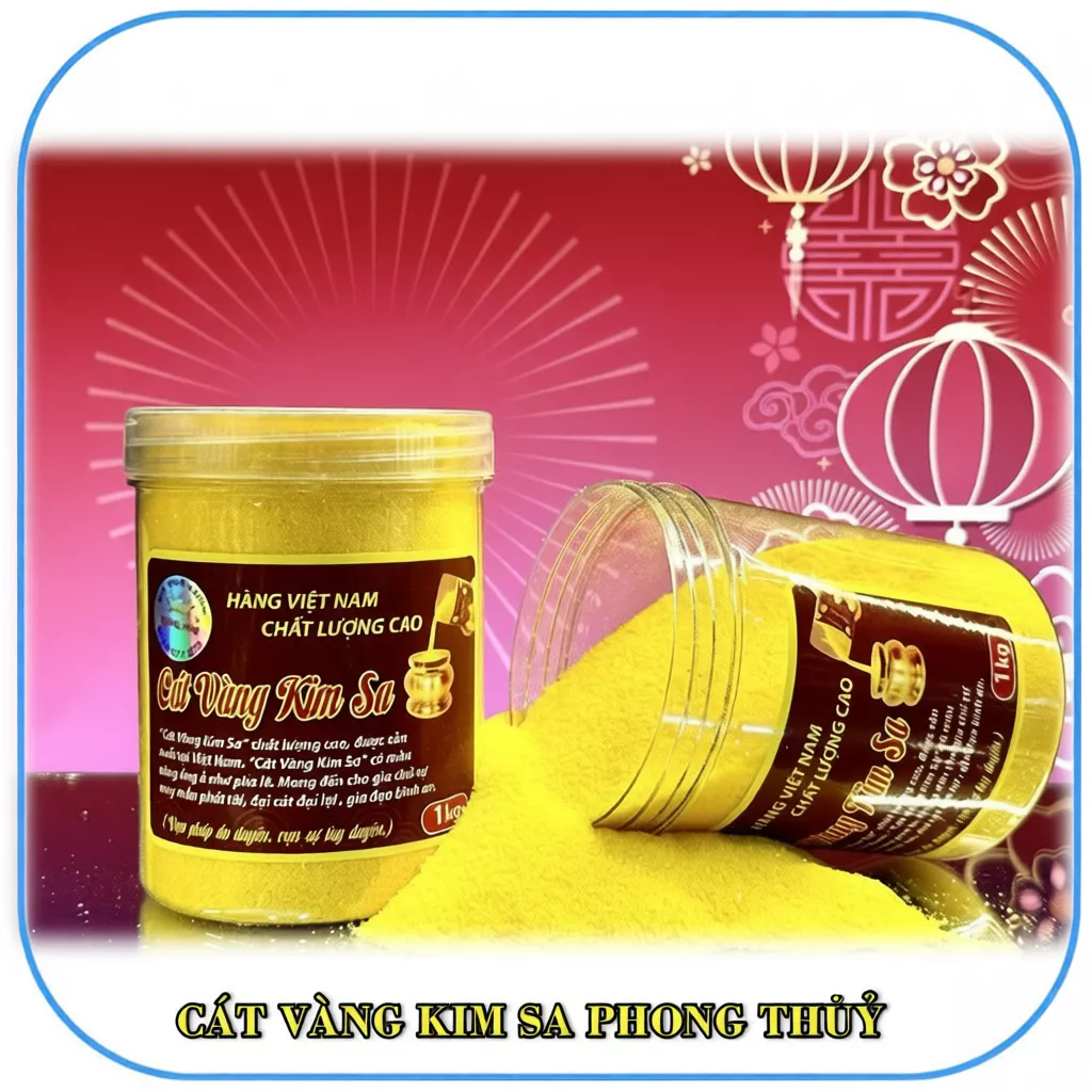Cát Vàng Kim Sa - Cát Đặt Bát Nhang, Lư Hương - Hộp 1kg