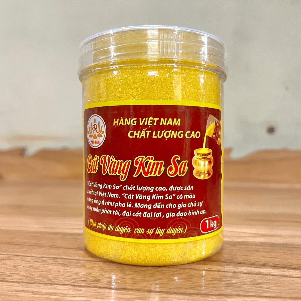 Cát Vàng Kim Sa - Cát Đặt Bát Nhang, Lư Hương - Hộp 1kg