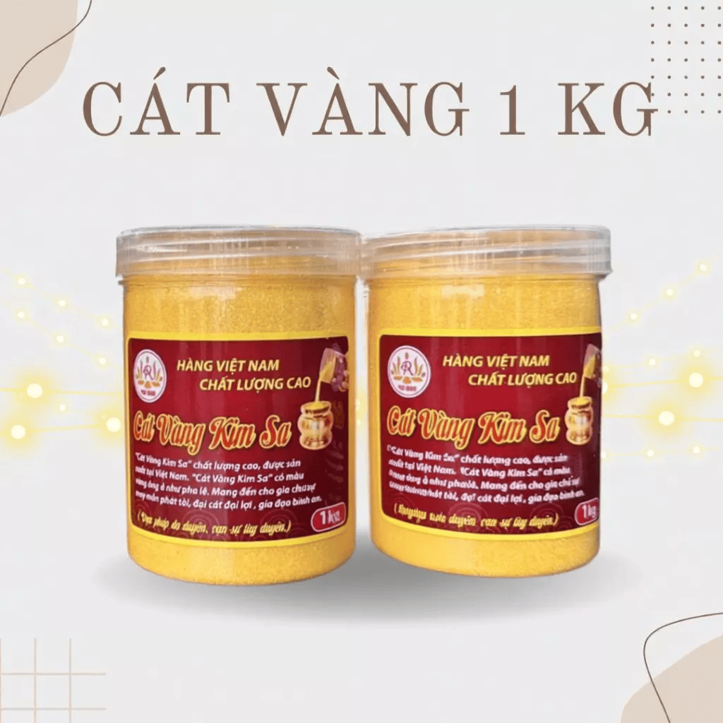 Cát Vàng Kim Sa - Cát Đặt Bát Nhang, Lư Hương - Hộp 1kg