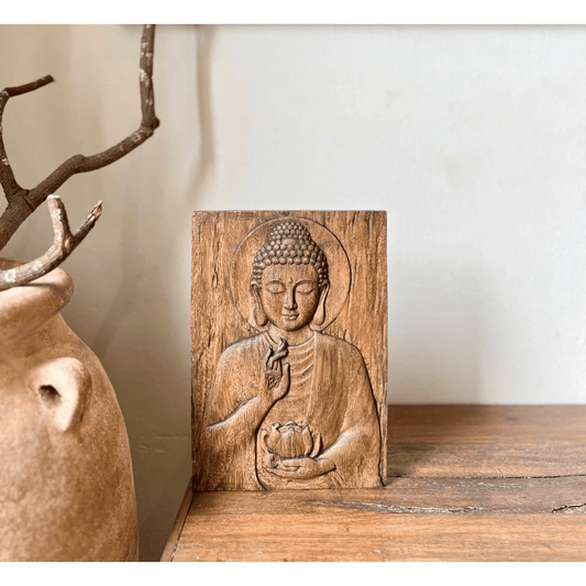 Tranh Gá»— Diá»‡u TÃ¢m â€“ Äá»©c Pháº­t Hiá»n HÃ²a, Tranh Decor TÃ¢m Linh Treo BÃ n/PhÃ²ng Thiá»n, QuÃ Táº·ng An LÃ nh
