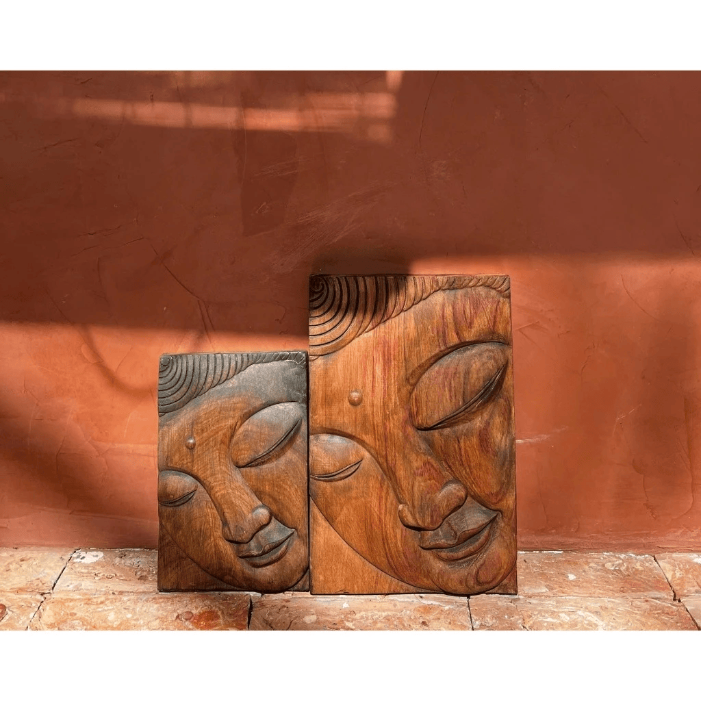 Tranh Gỗ Tuỳ Duyên – Gương Mặt Phật An Nhiên, Decor Tâm Linh Treo Bàn/Tường, Quà Tặng Bình An