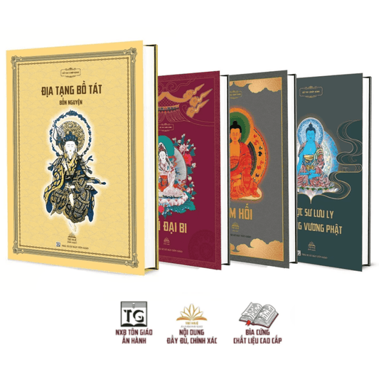 Bộ 4 cuốn chép kinh Trí Huệ: Sám Hối + Chú Đại Bi + Dược Sư + Địa Tạng