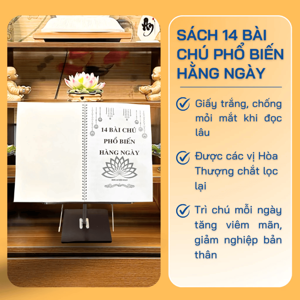 Bộ 2 Cuốn: Kinh Sám Cửu Huyển Thất Tổ + 14 Bài Chú Phổ Biến Hằng Ngày