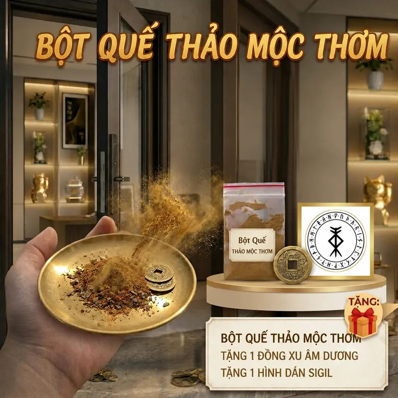 (Đã Xin Lộc) BỘT QUẾ THẢO MỘC THƠM – HƯƠNG ẤM ÁP CHO KHÔNG GIAN NHÀ - CHIÊU TÀI, MAY MẮN