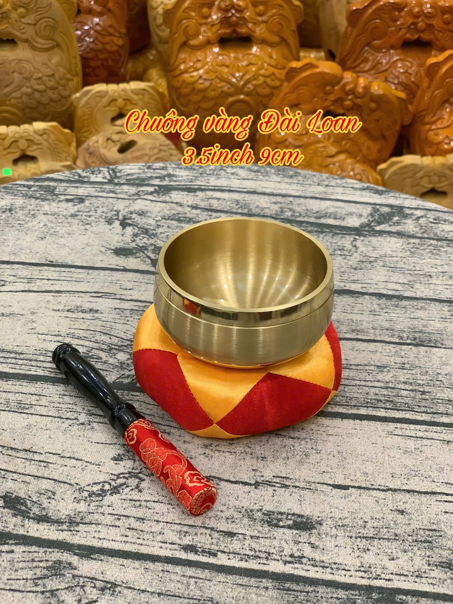 [3.5 inch] Bộ chuông Mõ Đài Loan - Chuông Vàng