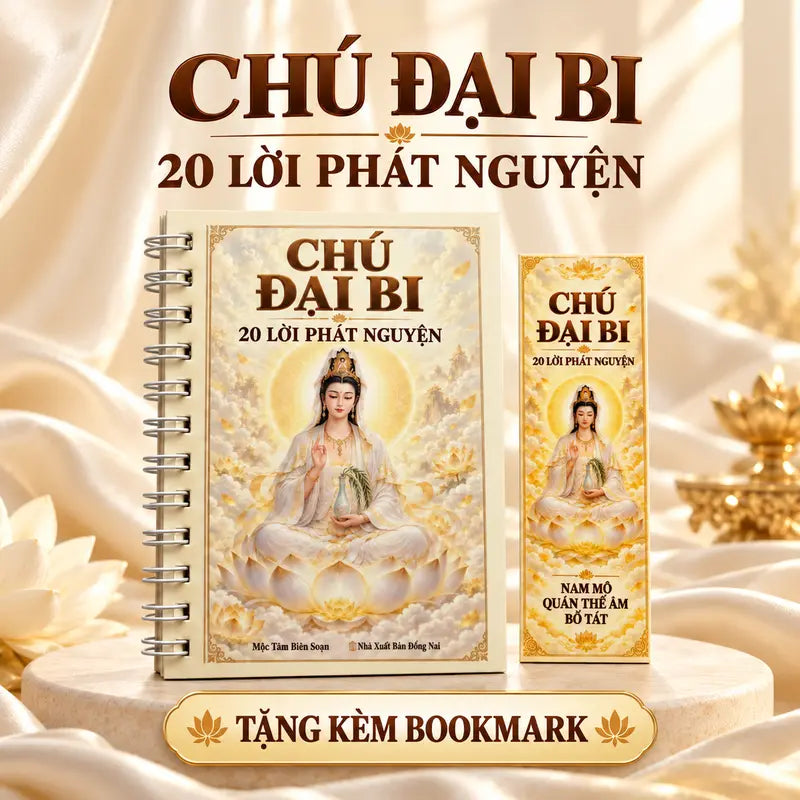 Kinh Mini – Chú Đại Bi, Địa Tạng, Dược Sư, Pháp Cú, Sám Cửu Huyền Thất Tổ - Kèm Bookmark, Gáy Lò Xo