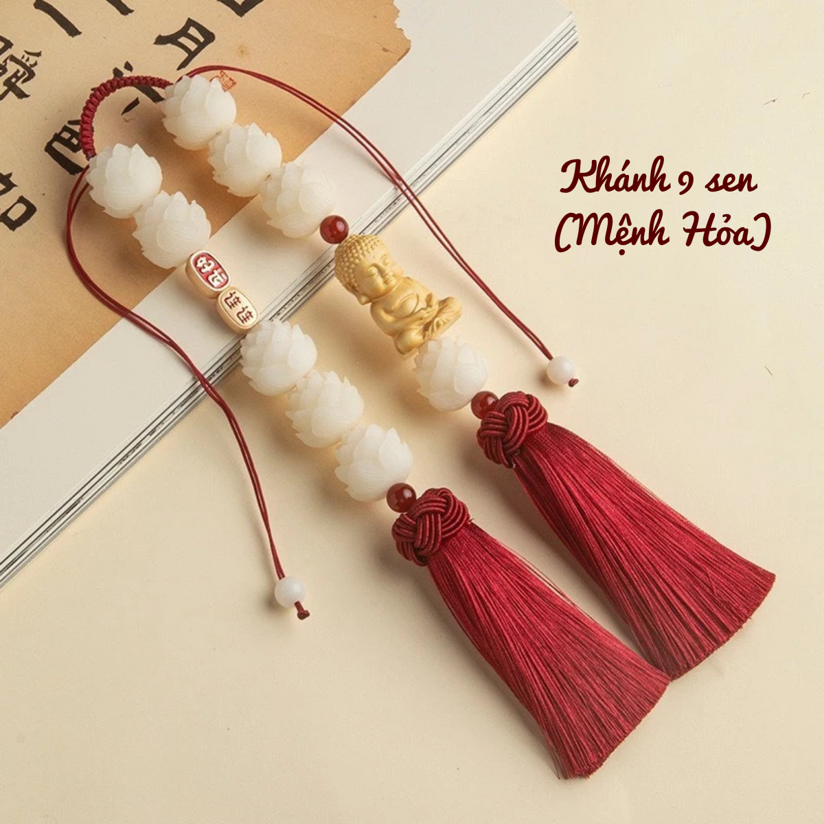 Khánh Treo Xe Liên Hoa Phật Và Đài Sen Treo Xe Ô Tô/ Trang Trí Nội Thất Xe Hơi - Vạn Sự Bình An