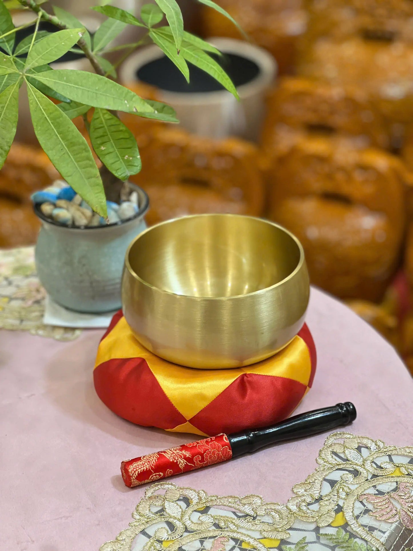 [6 inch] Bộ chuông Mõ Đài Loan - Chuông Vàng