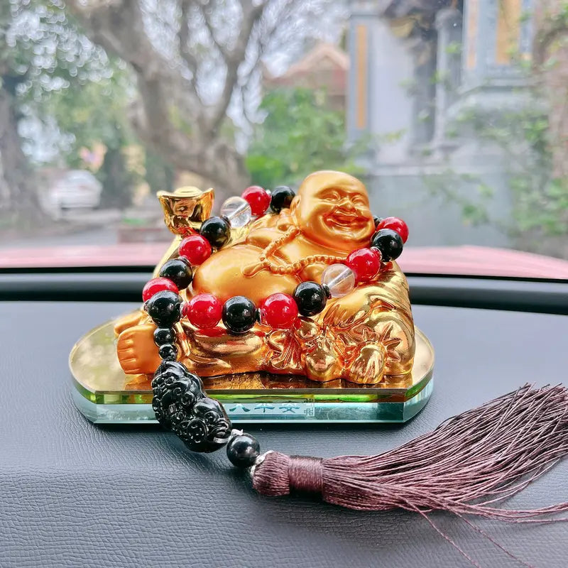 Tượng Phật Di Lặc Để Taplo Trên Xe, Trang Trí Bàn Làm Việc, Trang Trí Trong Nhà, Mang Lại May Mắn, Bình An