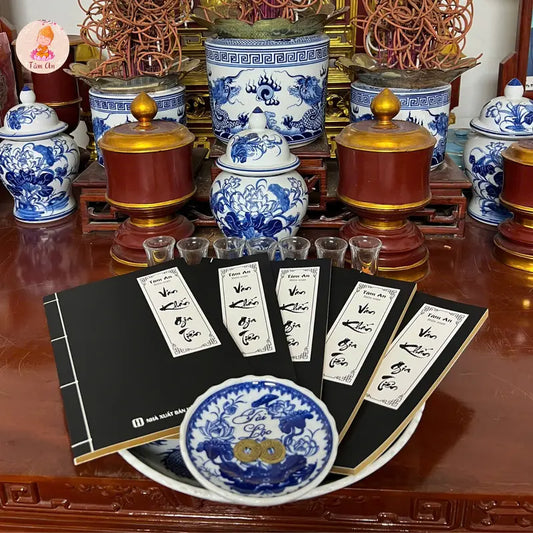 [Tặng tiền đài xin lộc] Sách cổ Văn Khấn Gia Tiên - Gồm đầy đủ các bài văn khấn cổ truyền