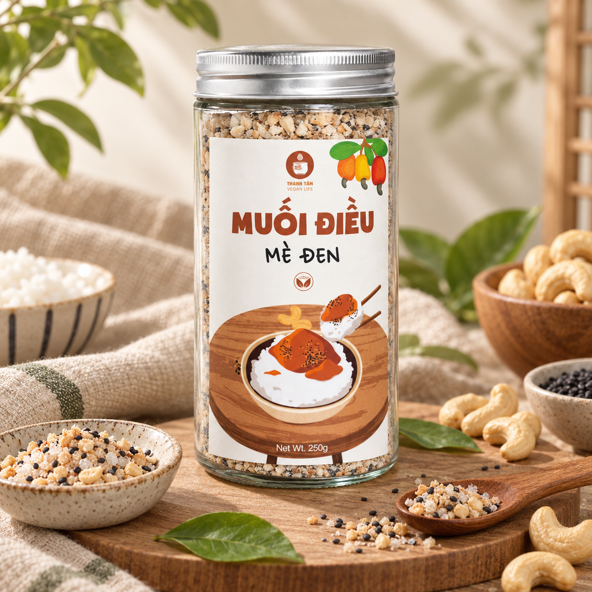 Muối Điều Mè Đen Tiệm Chay Nhà Tâm - A10