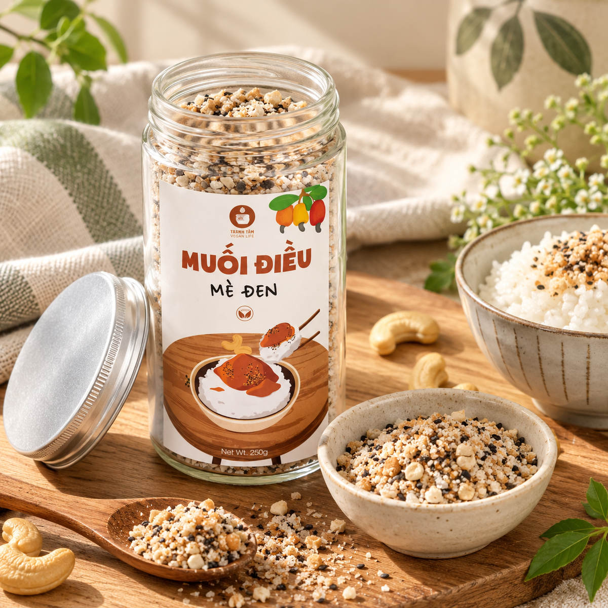 Muối Điều Mè Đen Tiệm Chay Nhà Tâm - A10
