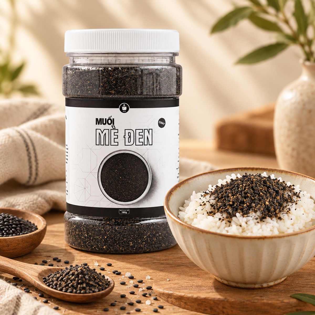 Muối Mè Đen - Hũ 180g - A11