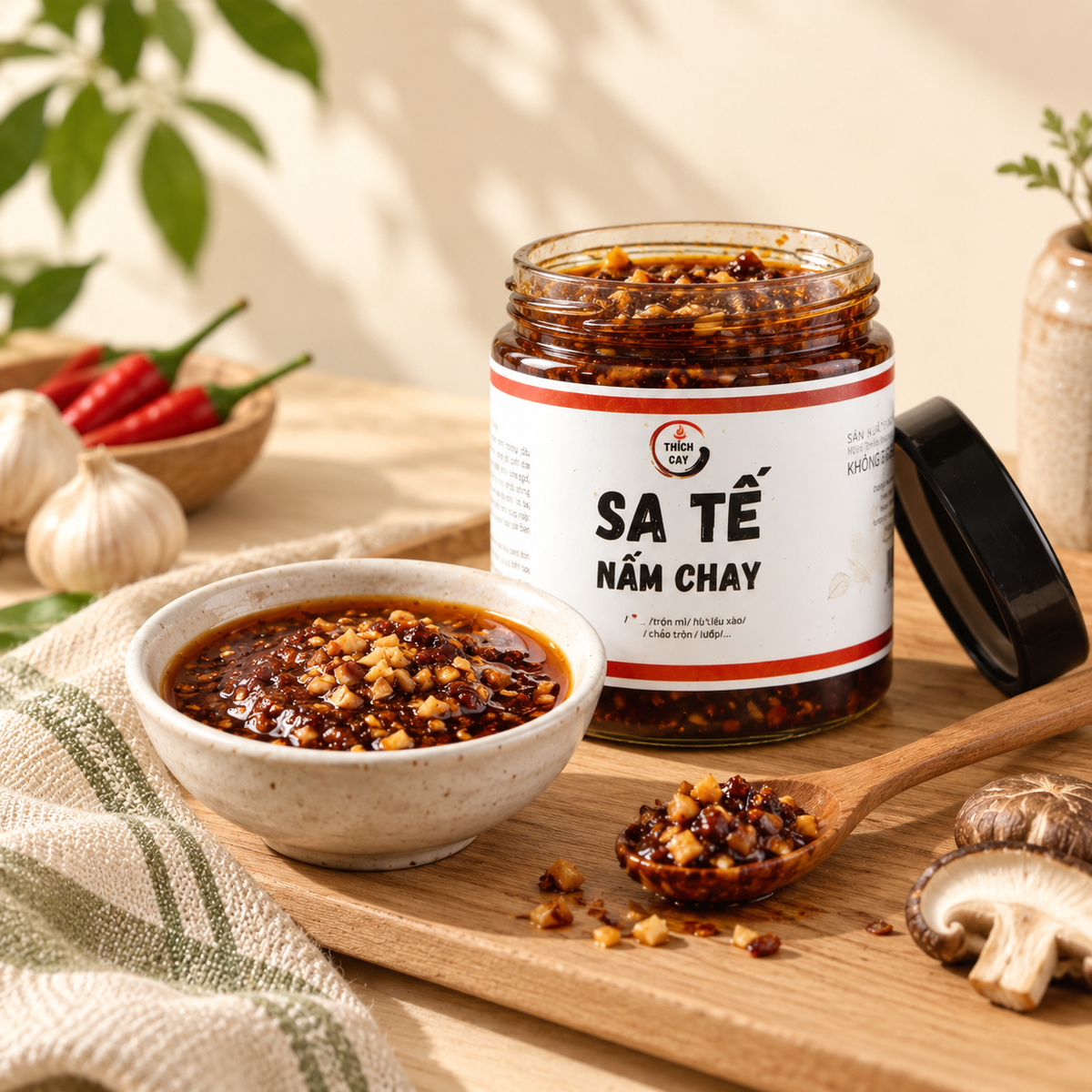 Sa tế nấm chay - Thương hiệu Thích Cay - A12