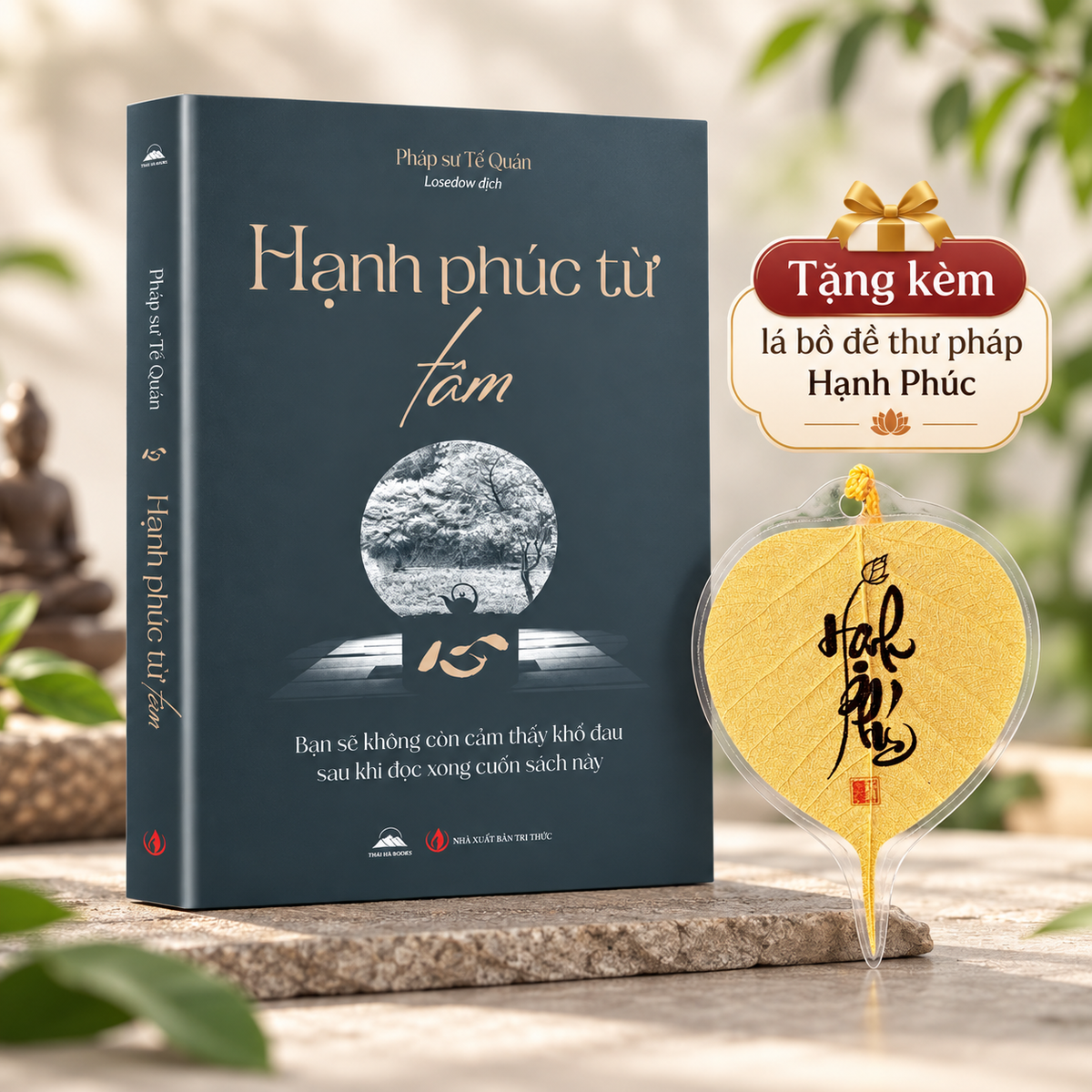 Hạnh Phúc Từ Tâm - Tặng Lá Bồ Đề Chữ Thư Pháp "Hạnh Phúc"