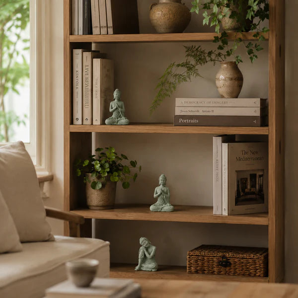Bộ 3 Tượng Phật Thích Ca Mâu Ni Mini Đá Xanh- Tam Tịnh Tâm Decor