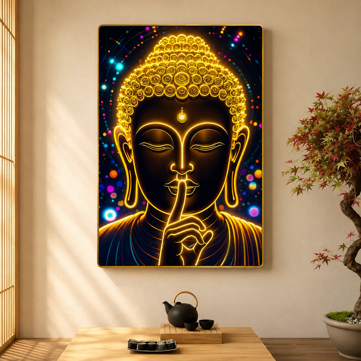P15 - Tranh tráng gương Phật im lặng
