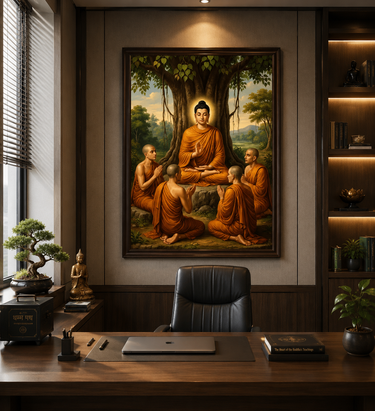 Tranh Phật Bổ Sư Thích Ca Mâu Ni Đèn Hộp treo Tường Trang Trí Nhà Cửa, Phòng Khách, Decor Góc Tu Tập, Phòng Đồng cao cấp thờ cúng treo phòng thờ cúng dường trang trí góc tu tập