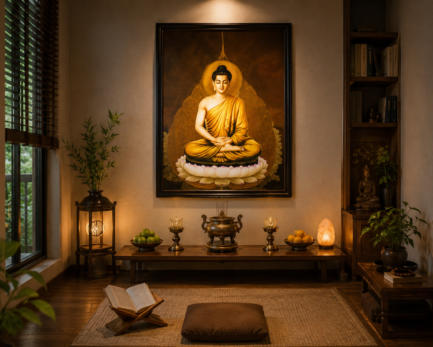 Tranh Phật Bổ Sư Thích Ca Mâu Ni Đèn Hộp treo Tường Trang Trí Nhà Cửa, Phòng Khách, Decor Góc Tu Tập, Phòng Đồng cao cấp thờ cúng treo phòng thờ cúng dường trang trí góc tu tập