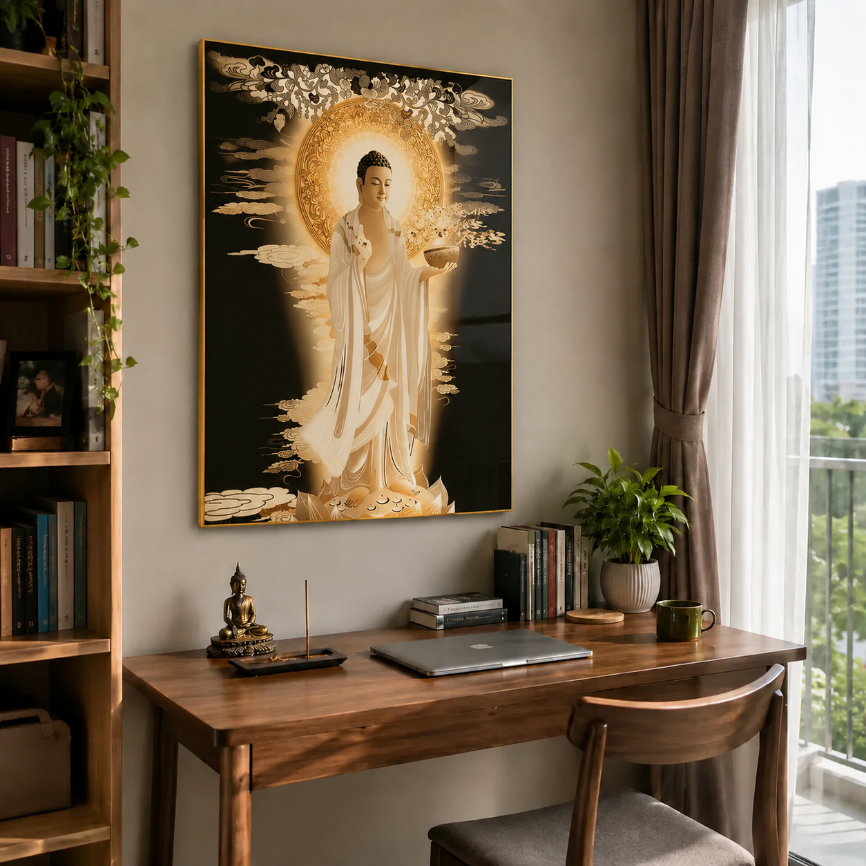 Tranh Phật Giáo Dược Sư Lưu Ly Quang Vương Phật 2102