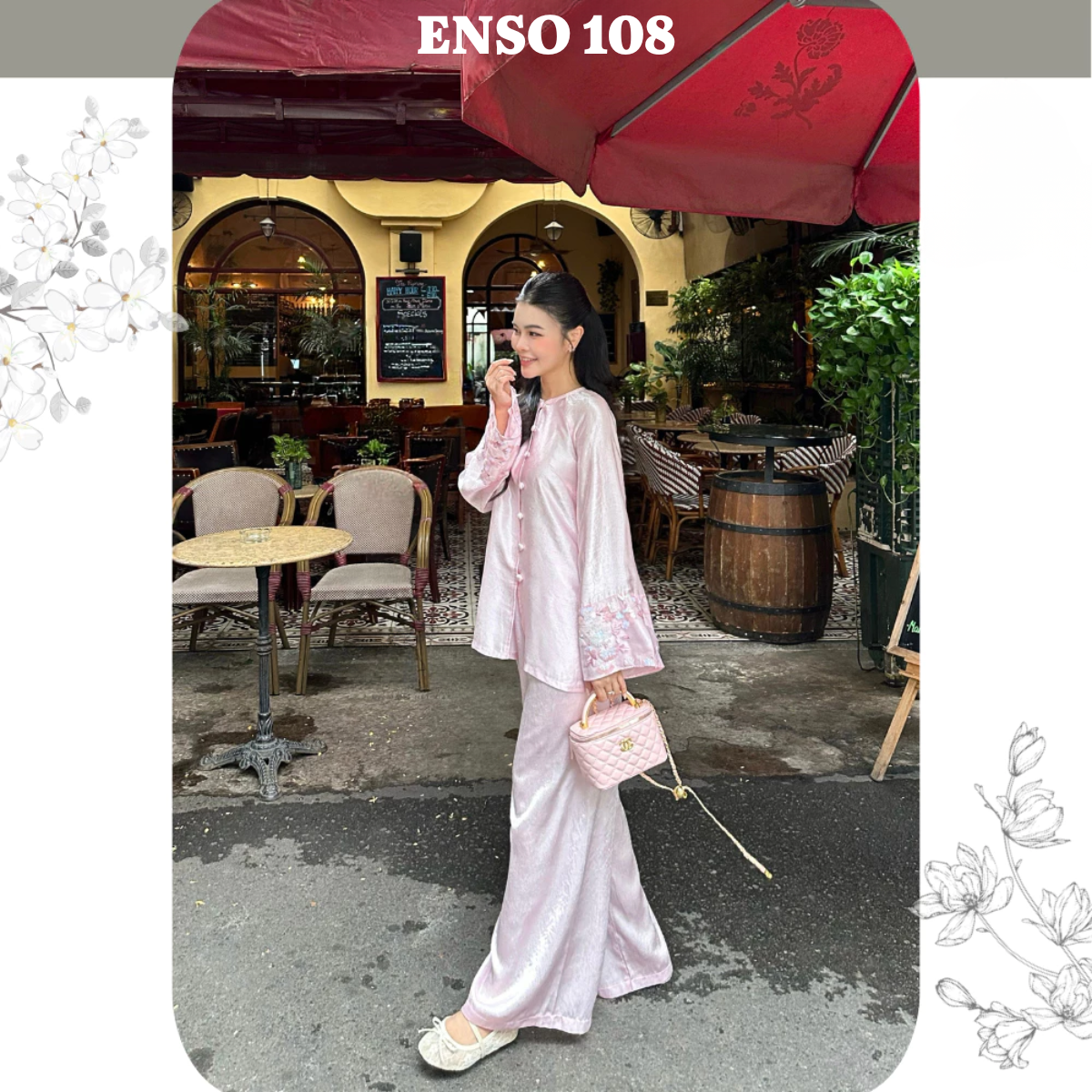 (CÓ SIZE LỚN) PPMC Pháp phục lụa phối tay ren sang trọng, form suông dáng bà ba, thanh lịch đi lễ Tết, Lễ chùa