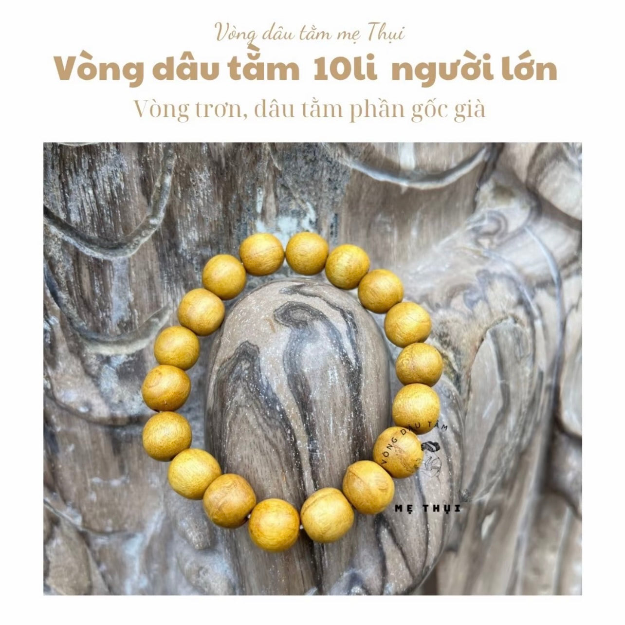 Vòng dâu tằm gốc 10 li mix charm