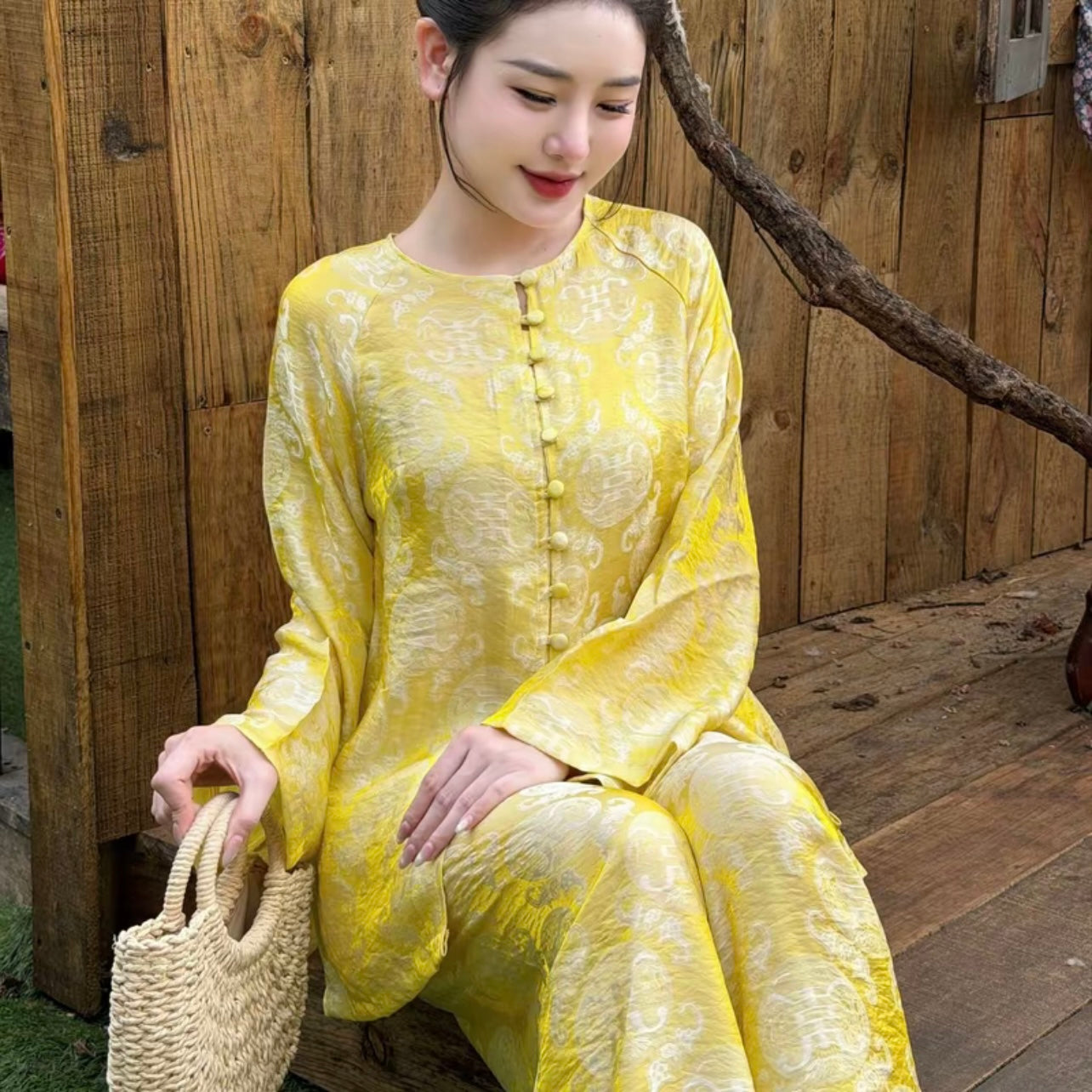 PP425 Pháp Phục Tằm Thọ Bà Ba Dáng Suông (Có Size Lớn)