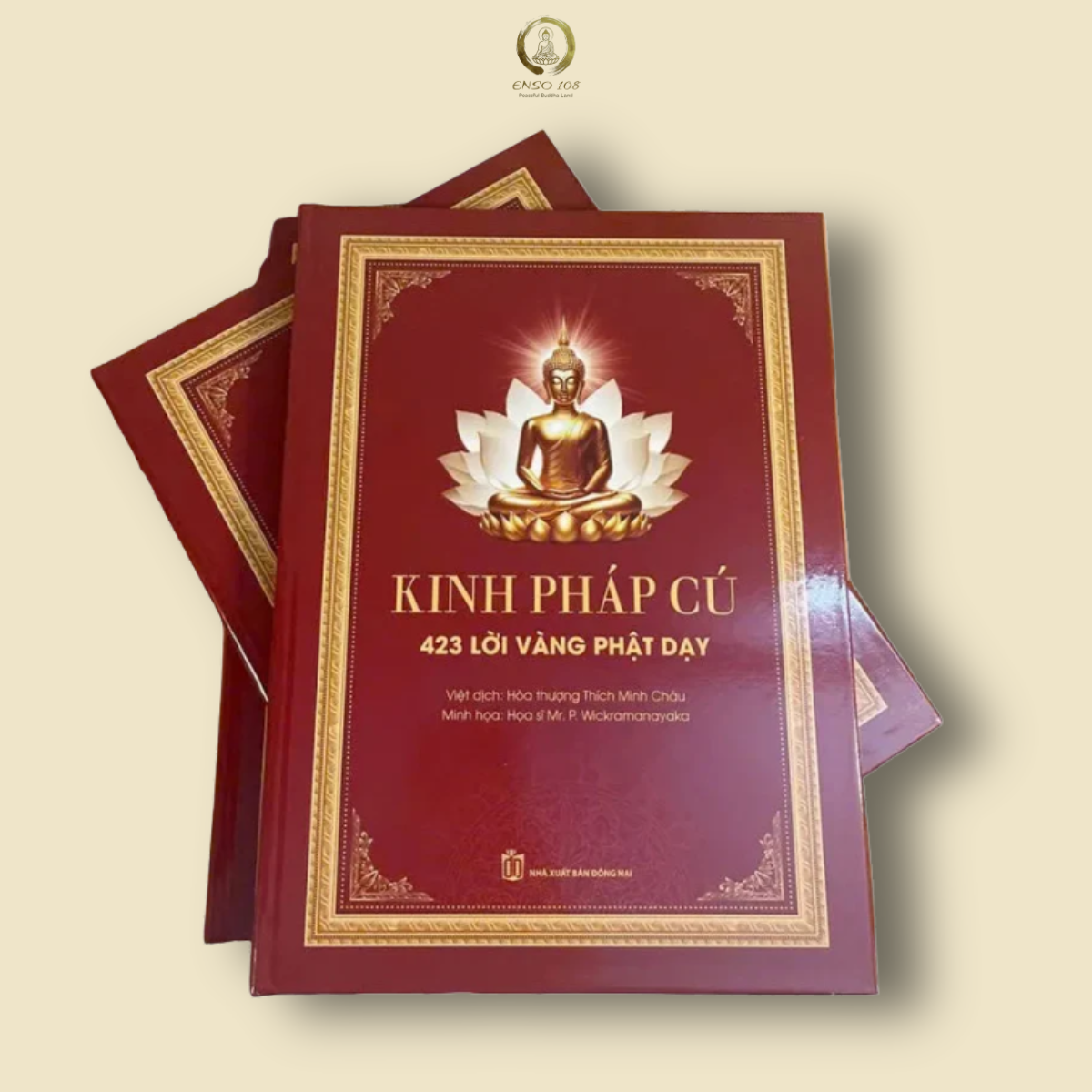 Sách Kinh Pháp Cú In Màu - 423 Lời Vàng Phật Dạy (Ấn Bản Bìa Cứng)