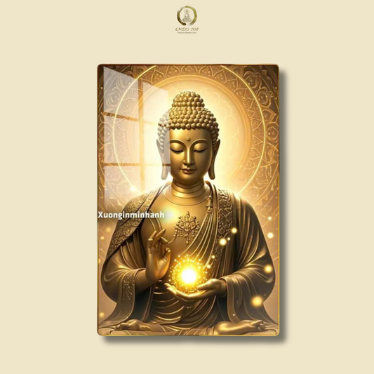 P13 - Tranh tráng gương Phật đồng
