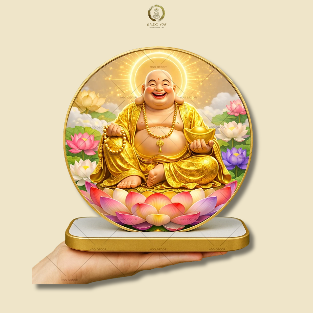 (PT-59) Tranh PHẬT GIÁO để bàn in hình BỒ TÁT, PHẬT TỔ, QUAN ÂM - Tặng đế để bàn - Tranh tráng gương