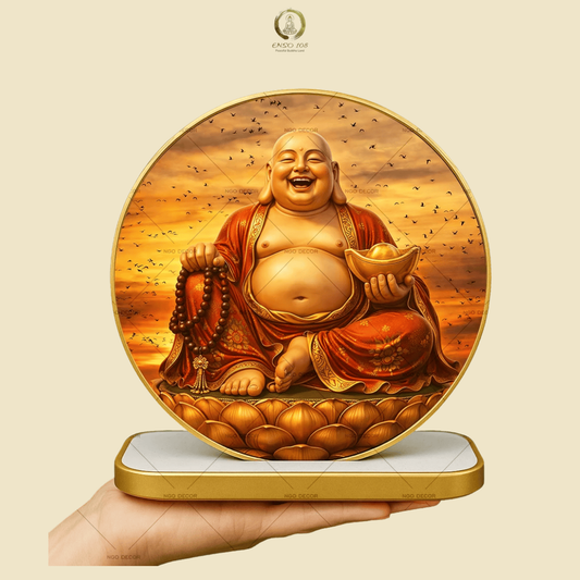 (PT-58) Tranh PHẬT GIÁO để bàn in hình BỒ TÁT, PHẬT TỔ, QUAN ÂM - Tặng đế để bàn - Tranh tráng gương