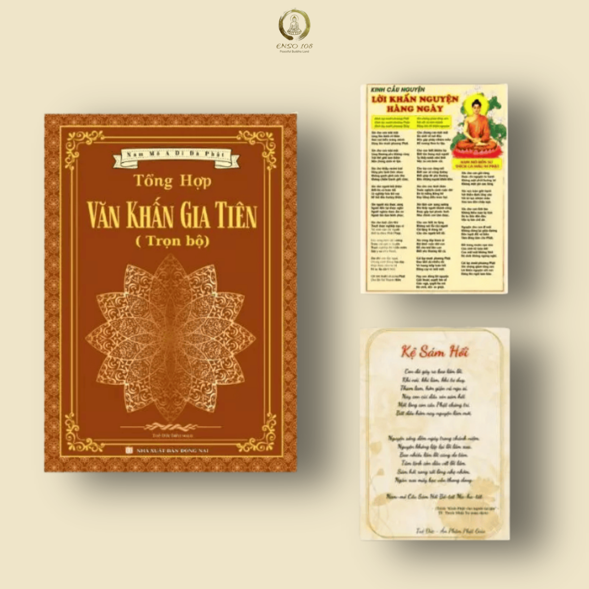 Sách - Tổng Hợp Văn Khấn Gia Tiên (trọn bộ) - Tặng kèm Tờ Khấn Nguyện Hàng Ngày - Kệ Sám Hối