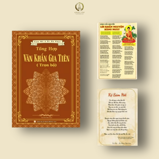 Sách - Tổng Hợp Văn Khấn Gia Tiên (trọn bộ) - Tặng kèm Tờ Khấn Nguyện Hàng Ngày - Kệ Sám Hối