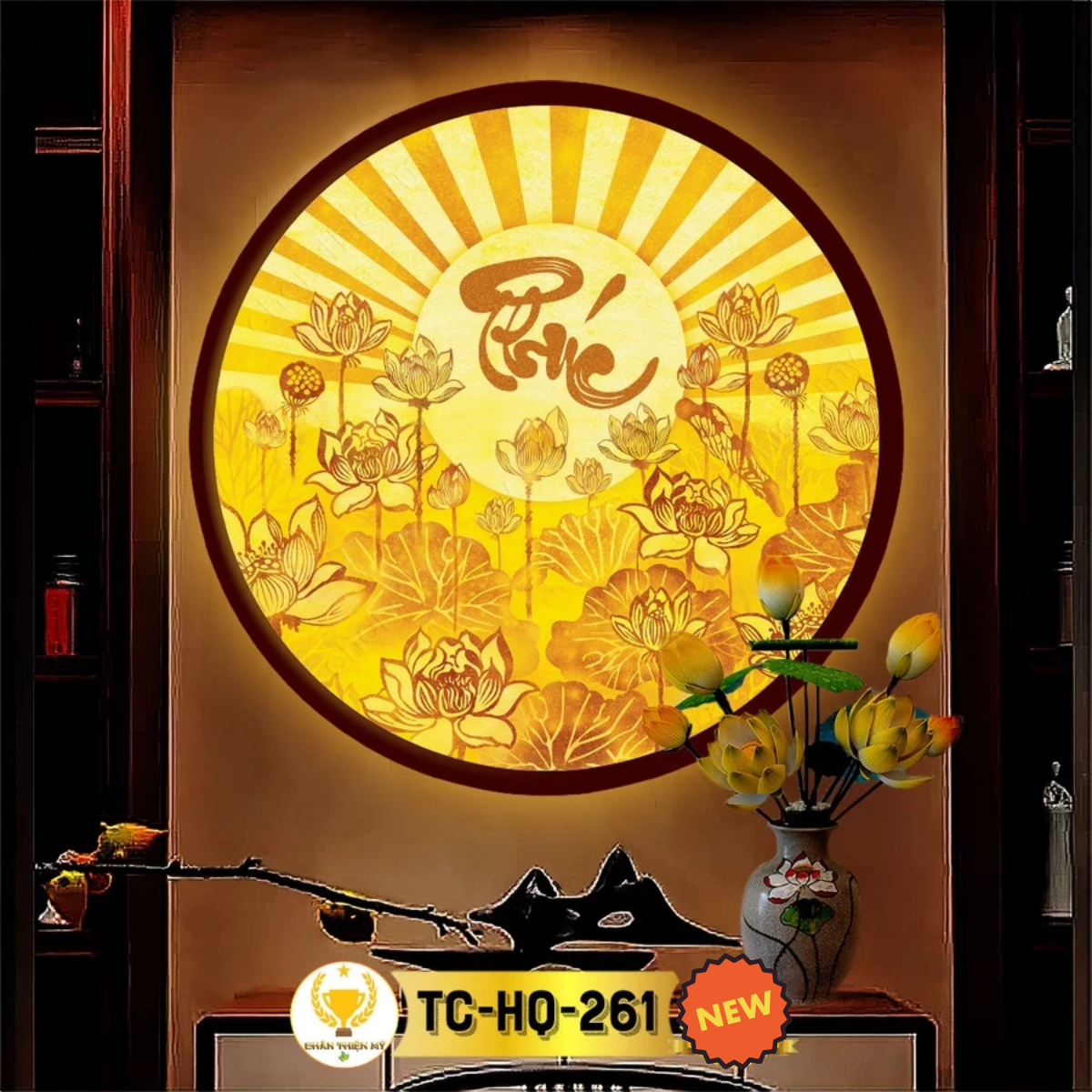 Đèn Hào Quang Trúc Chỉ Chân Thiện Mỹ [Mã TC-HQ-261]