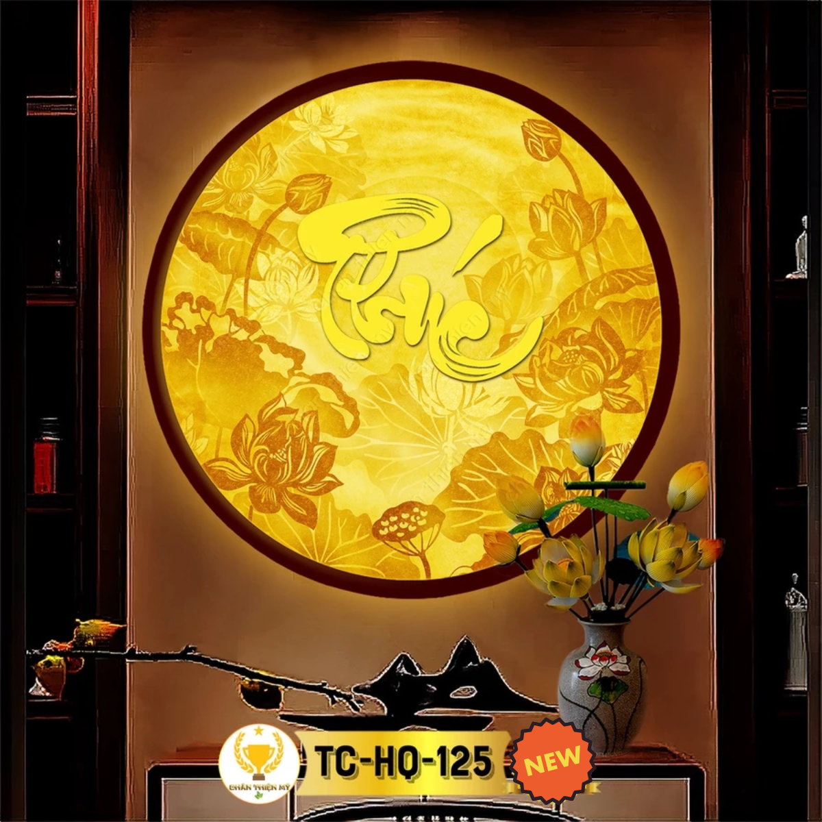 Đèn Hào Quang Trúc Chỉ Chân Thiện Mỹ [Mã TC-HQ-125]
