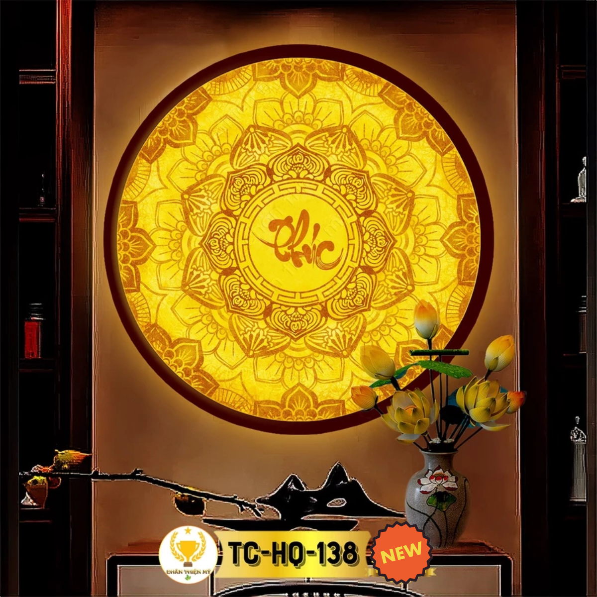 Đèn Hào Quang Trúc Chỉ Chân Thiện Mỹ [Mã TC-HQ-138]