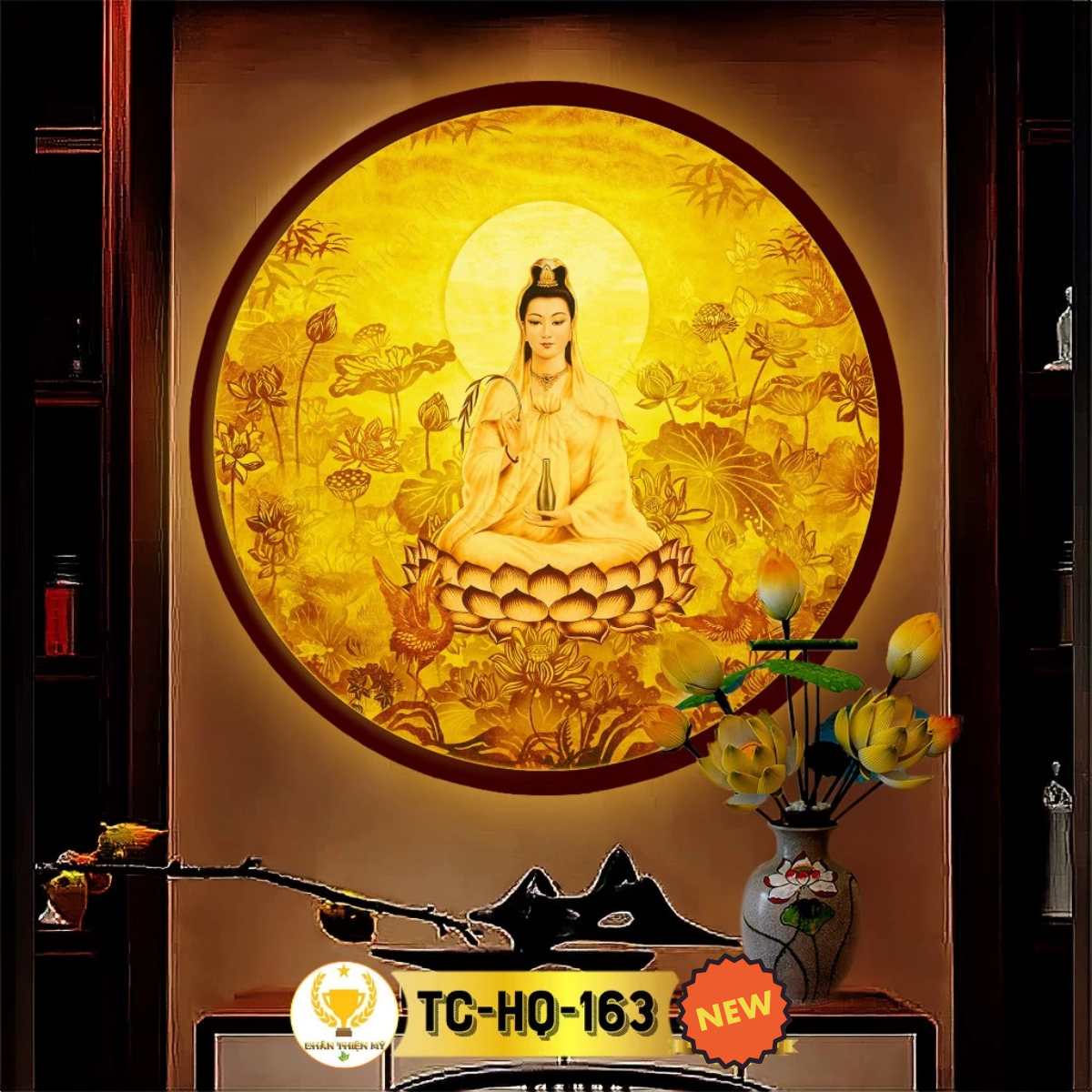 Đèn Hào Quang Trúc Chỉ Chân Thiện Mỹ [Mã TC-HQ-163]